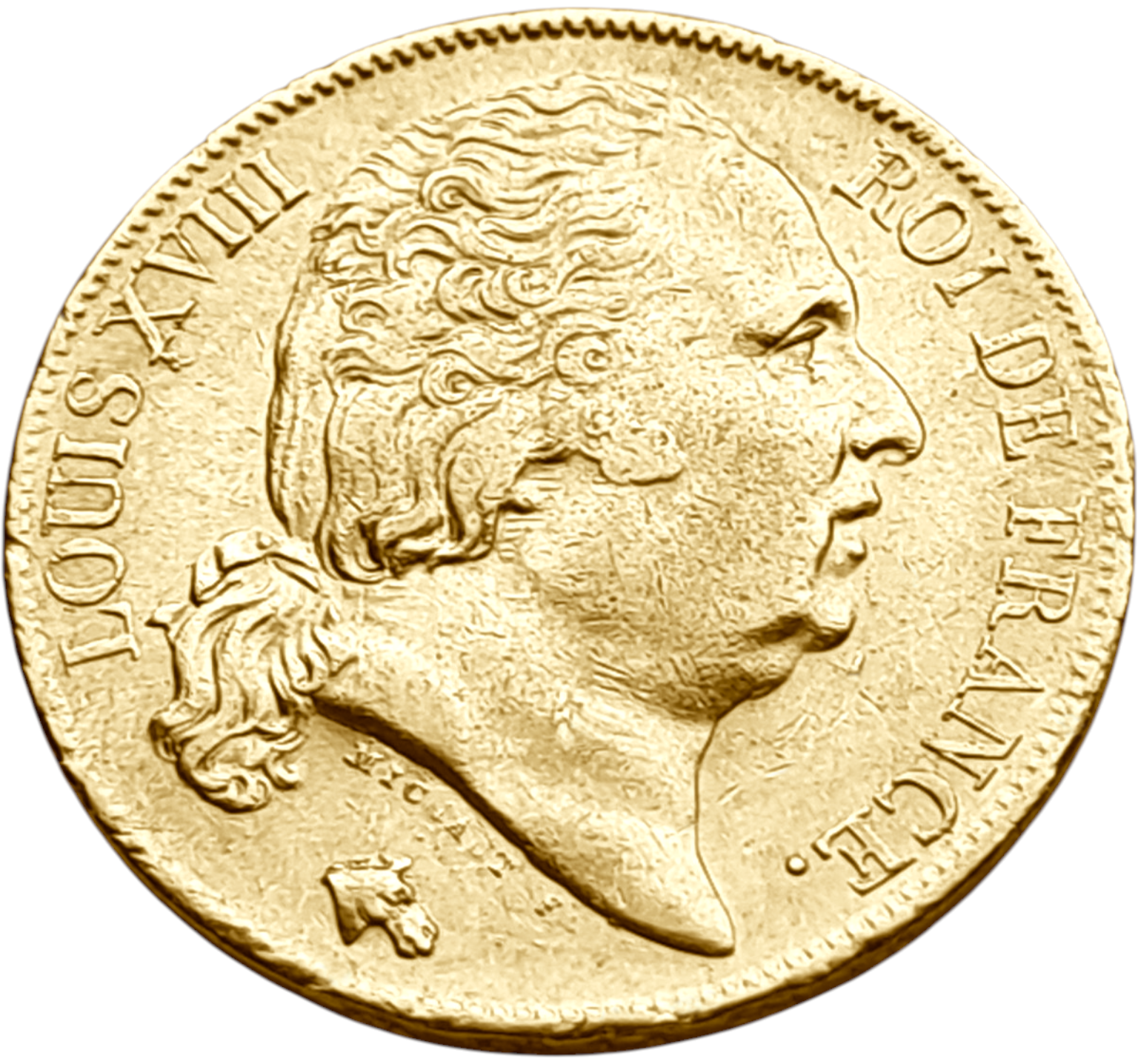 картинка Франция. 20 Франков 1819 г. Золото. 6.4516 г*0.900 0.1867 oz. от магазина Одежда+