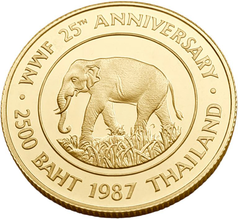 картинка Таиланд. 2500 Бат 1987 (2530) г. Золото. 15.98 г*0.900 0.4624 oz. от магазина Одежда+