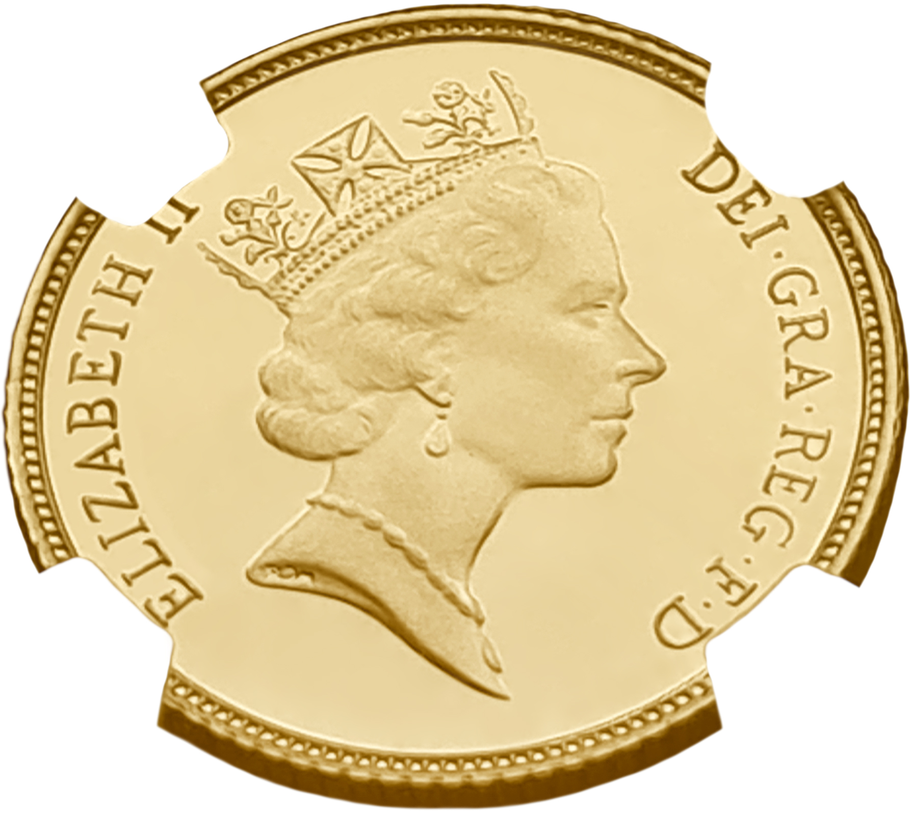 картинка Великобритания. 1/2 Соверена 1988 г. Золото. 3.99 г*0.9167 0.1176 oz. СЛАБ NGC PF 69 ULTRA CAMEO! от магазина Одежда+