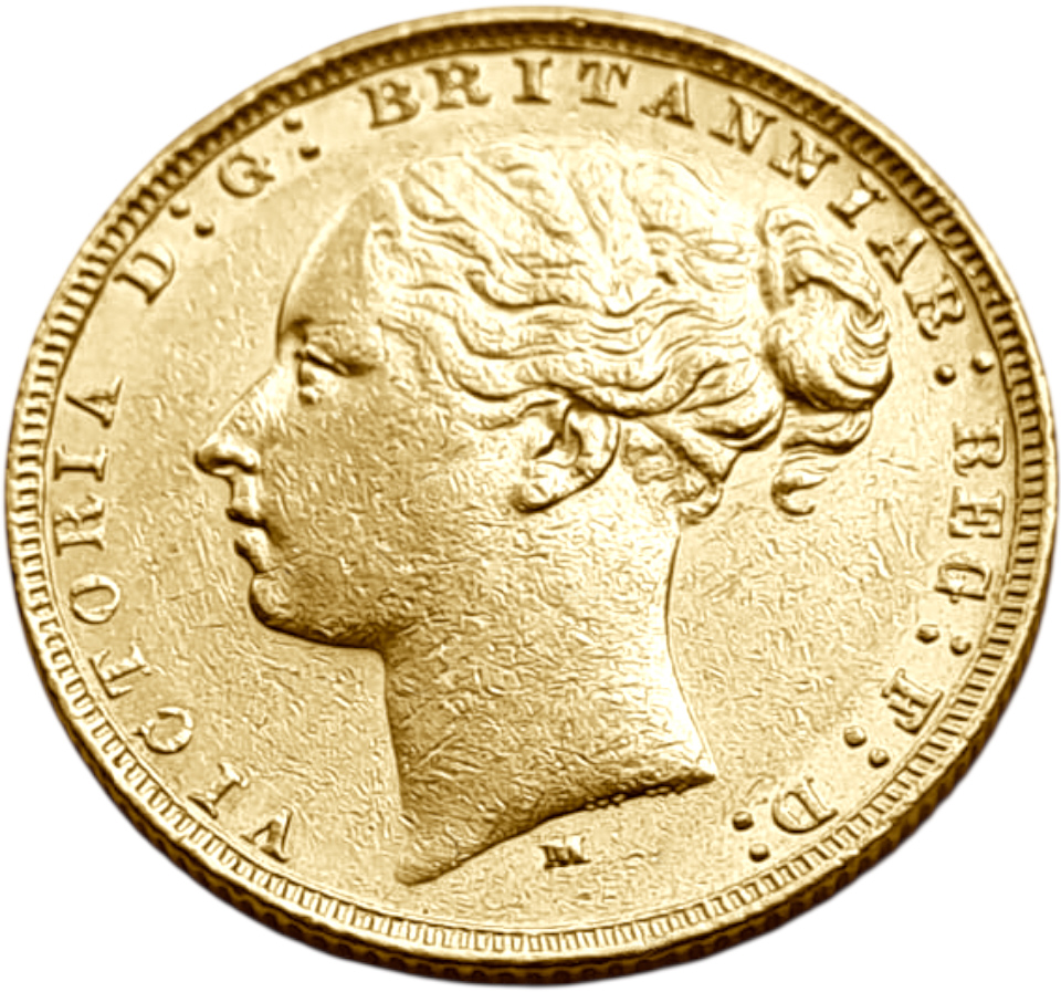 картинка Австралия. 1 Соверен 1880 г. Золото. 7.99 г*0.9167 0.2355 oz. (M). от магазина Одежда+