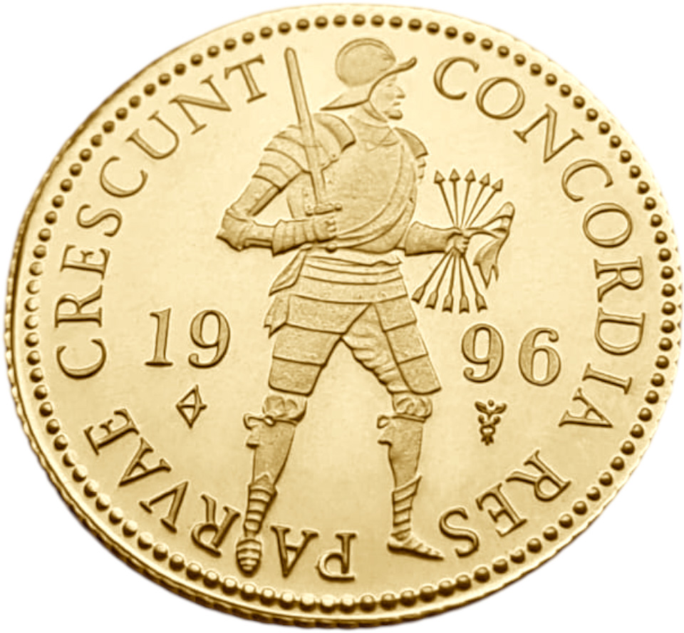 картинка Нидерланды. 1 Дукат 1996 г. Золото. 3.494 г*0.983 0.1104 oz. от магазина Одежда+
