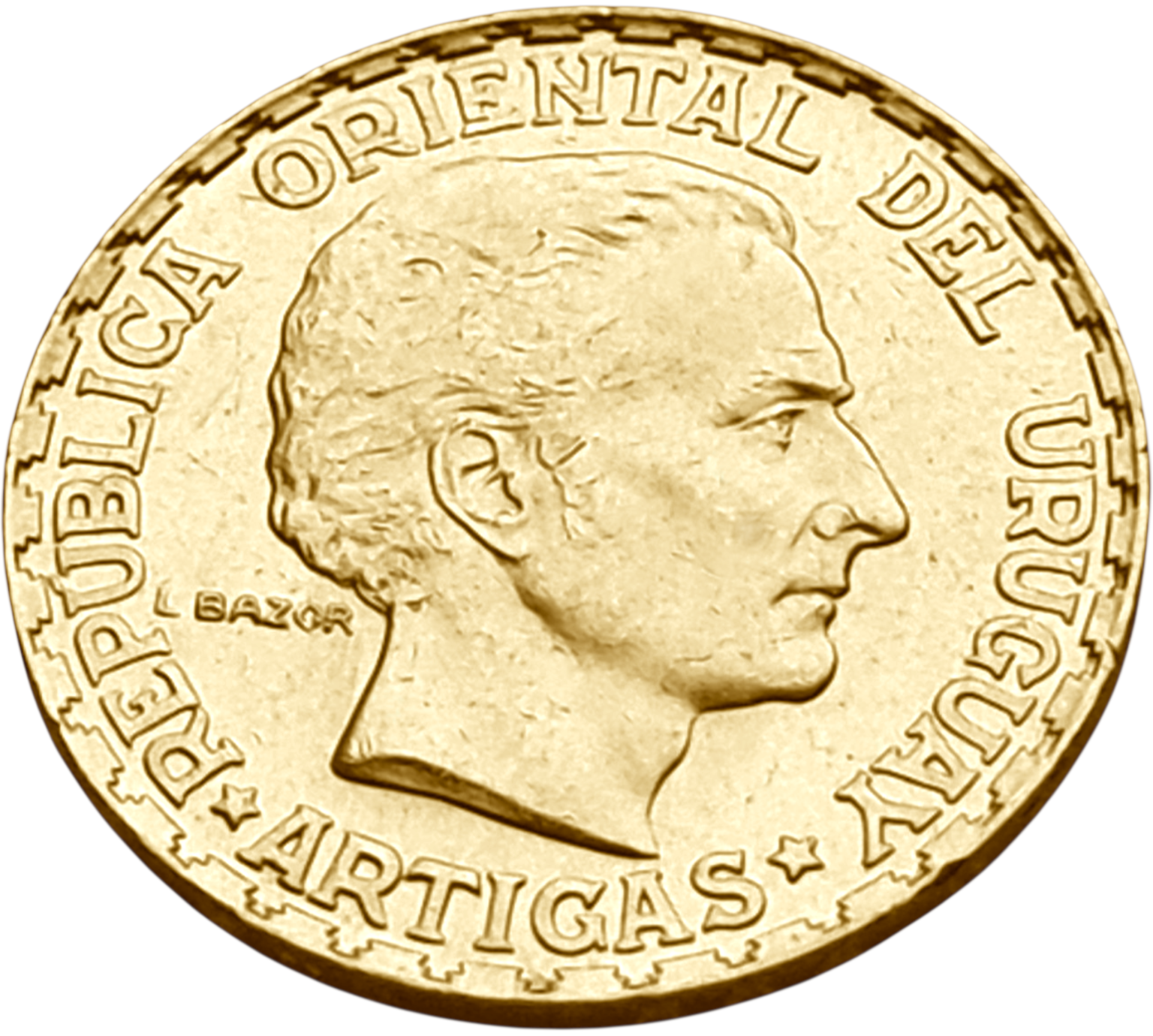 картинка Уругвай. 5 Песо 1930 г. Золото. 8.485 г*0.917 0.2501 oz. от магазина Одежда+