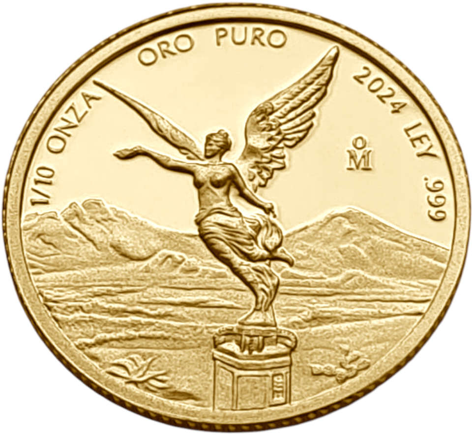 картинка Мексика. 1/10 Унции 2024 г. Золото. 3.11 г*0.999 0.1 oz. Либертад! Пруф! от магазина Одежда+
