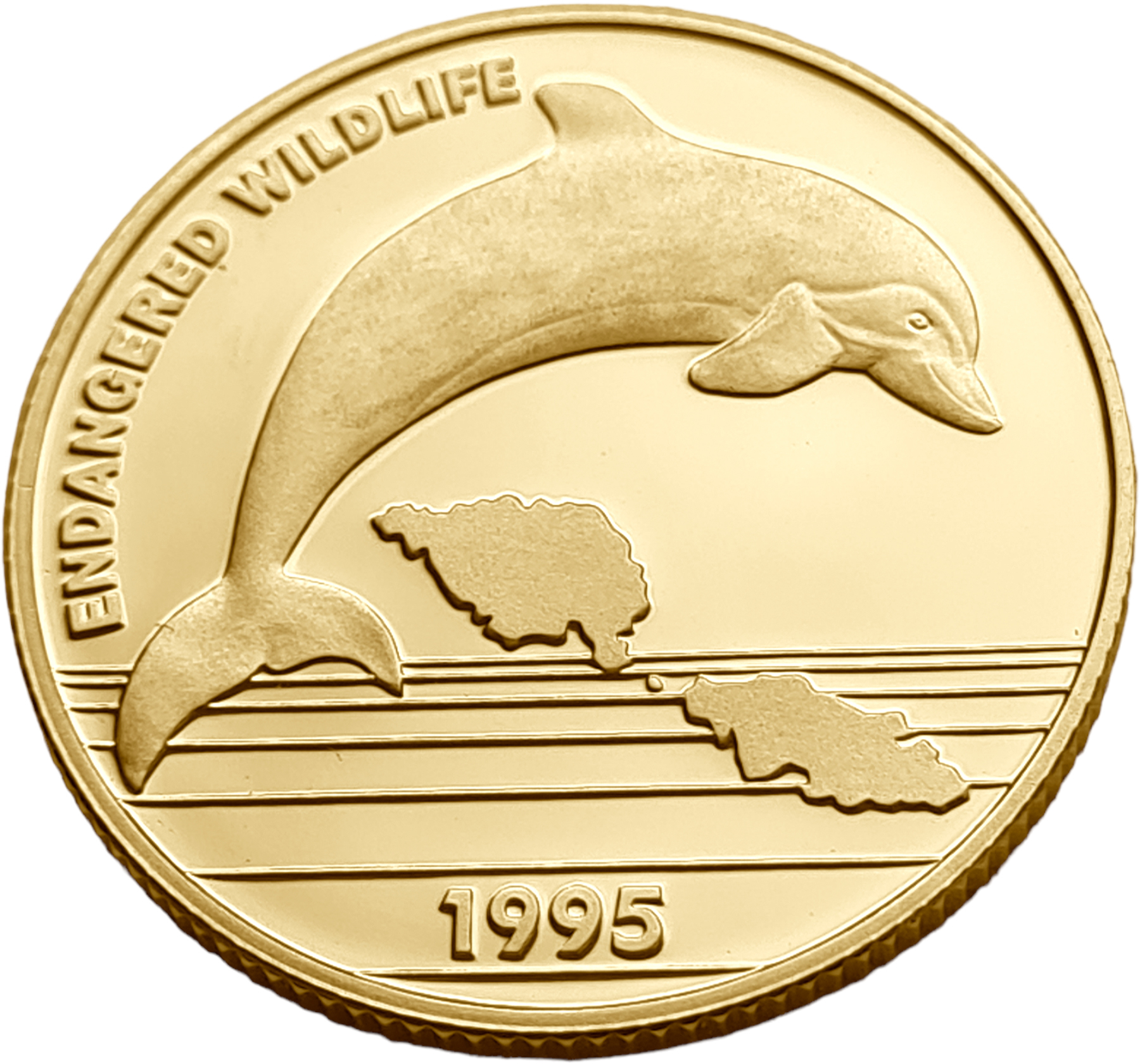 картинка Самоа. 50 Тала 1995 г. Золото. 7.776 г*0.5833 0.1458 oz. Дельфин! от магазина Одежда+