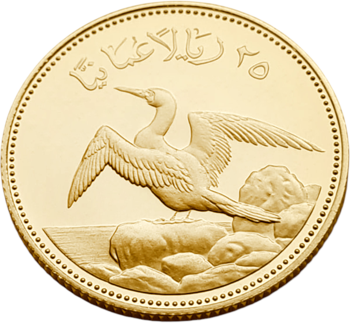 картинка Оман. 25 Риалов 1407 (1987) г. Золото. 10.0 г*0.9167 0.2947 oz. от магазина Одежда+