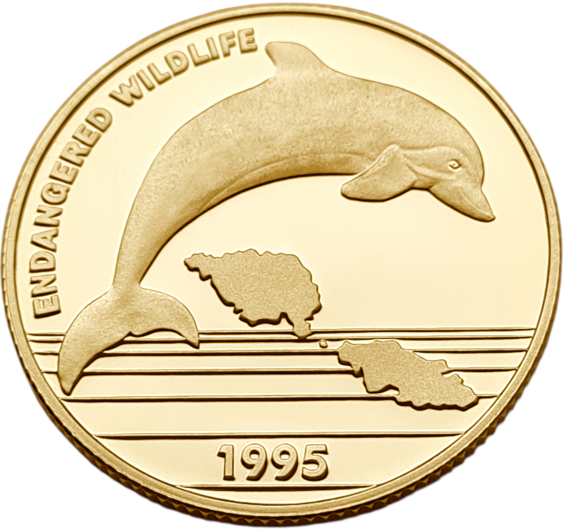 картинка Самоа. 50 Тала 1995 г. Золото. 7.776 г*0.5833 0.1458 oz. Дельфин! от магазина Одежда+