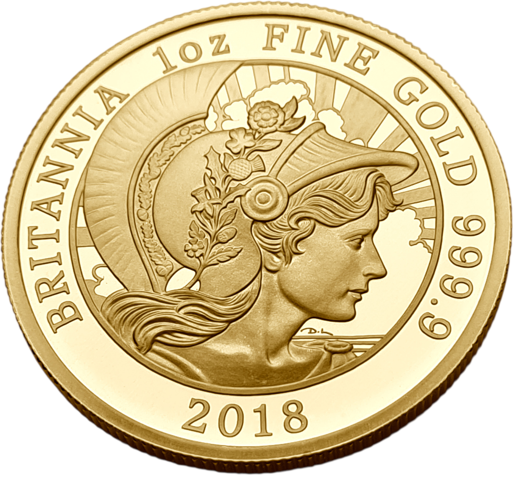 картинка Великобритания. 100 Фунтов 2018 г. Золото. 31.11 г*0.9999 1.0 oz. Пруф! ТИРАЖ 180 ЭКЗ! от магазина Одежда+