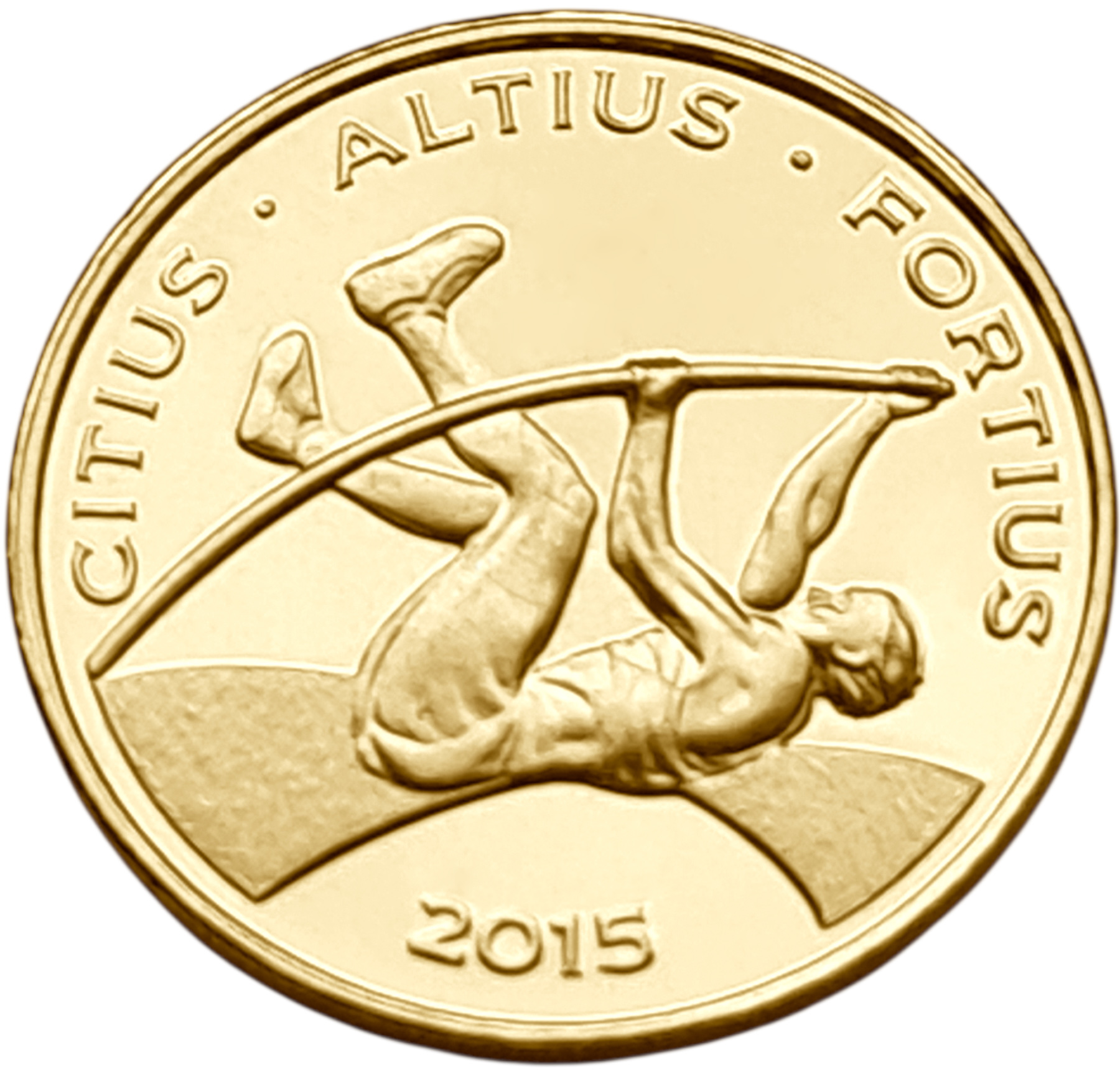 картинка Бразилия. 10 Рейс 2015 г. Золото. 4.4 г*0.900 0.1273 oz. Олимпиада! Прыжки с шестом! Сертификат! от магазина Одежда+