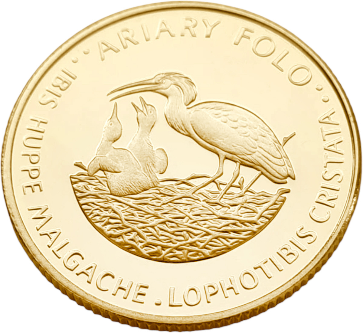 картинка Мадагаскар. 10 Ариари 1988 г. Золото. 10.0 г*0.917 0.2948 oz. ИБИС! от магазина Одежда+
