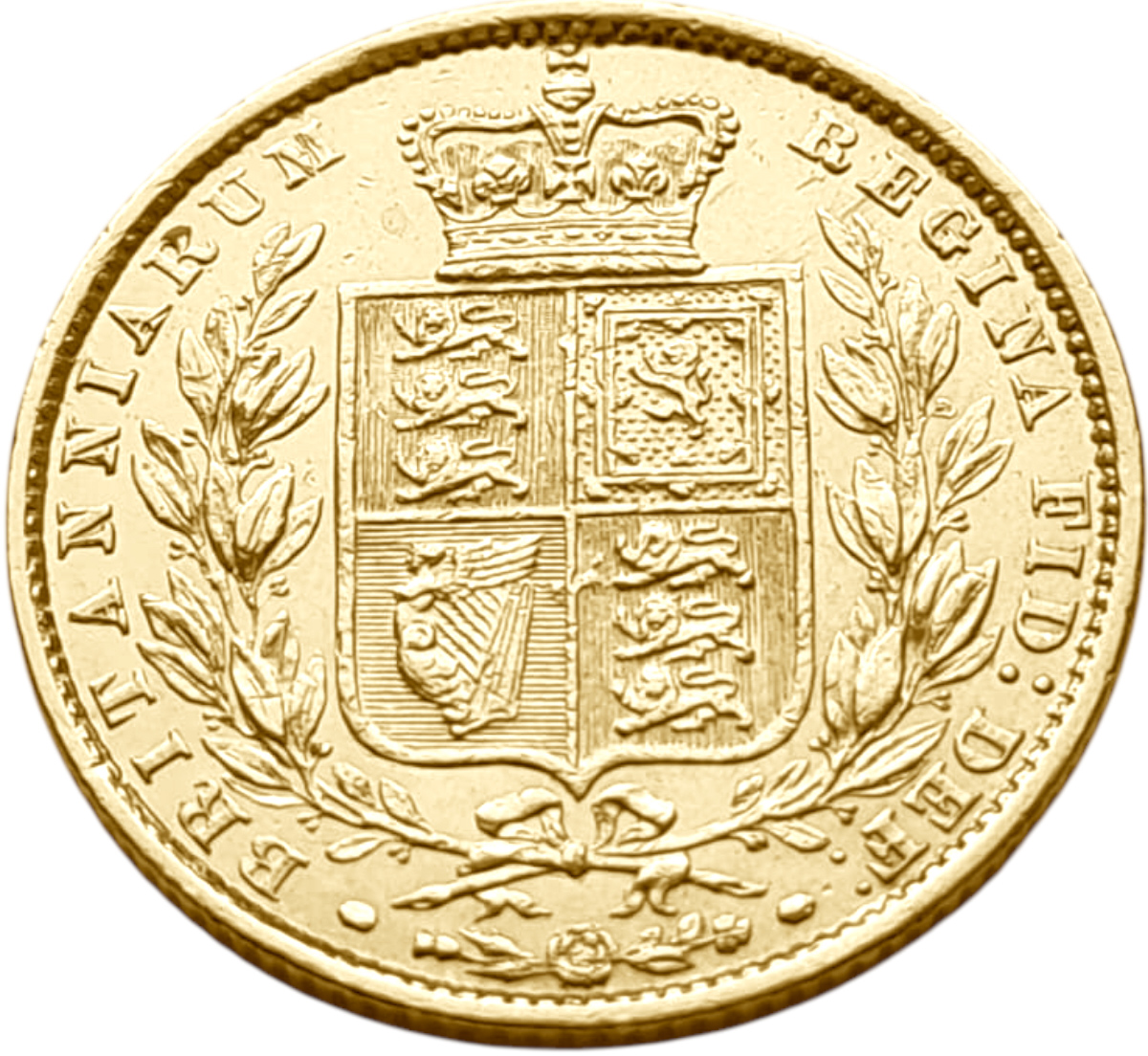 картинка Великобритания. 1 Соверен 1860 г. Золото. 7.99 г*0.9167 0.2355 oz. от магазина Одежда+