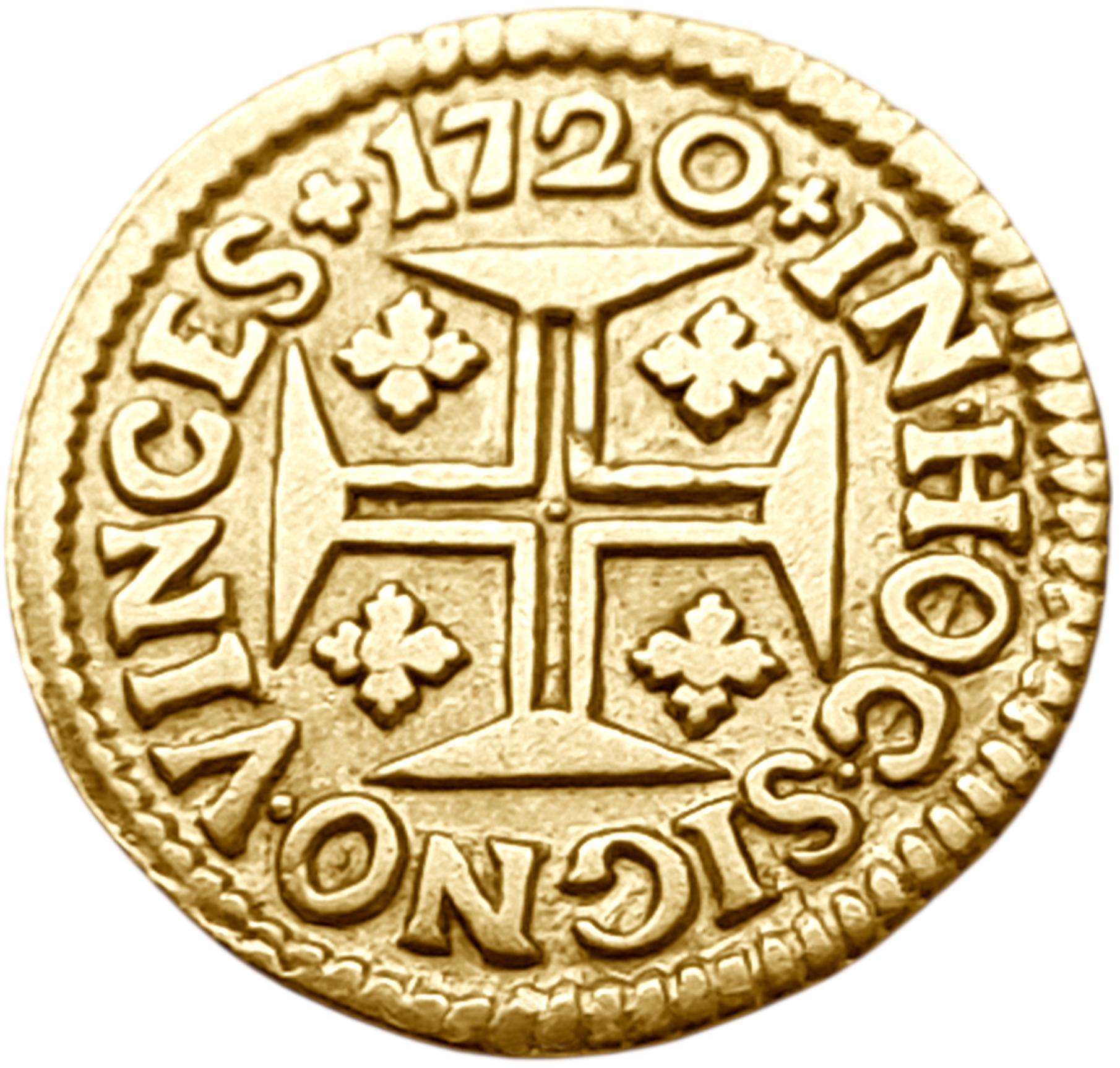 картинка Португалия. 400 Рейс 1720 г. Золото. 1.072 г*0.917 0.0316 oz. от магазина Одежда+