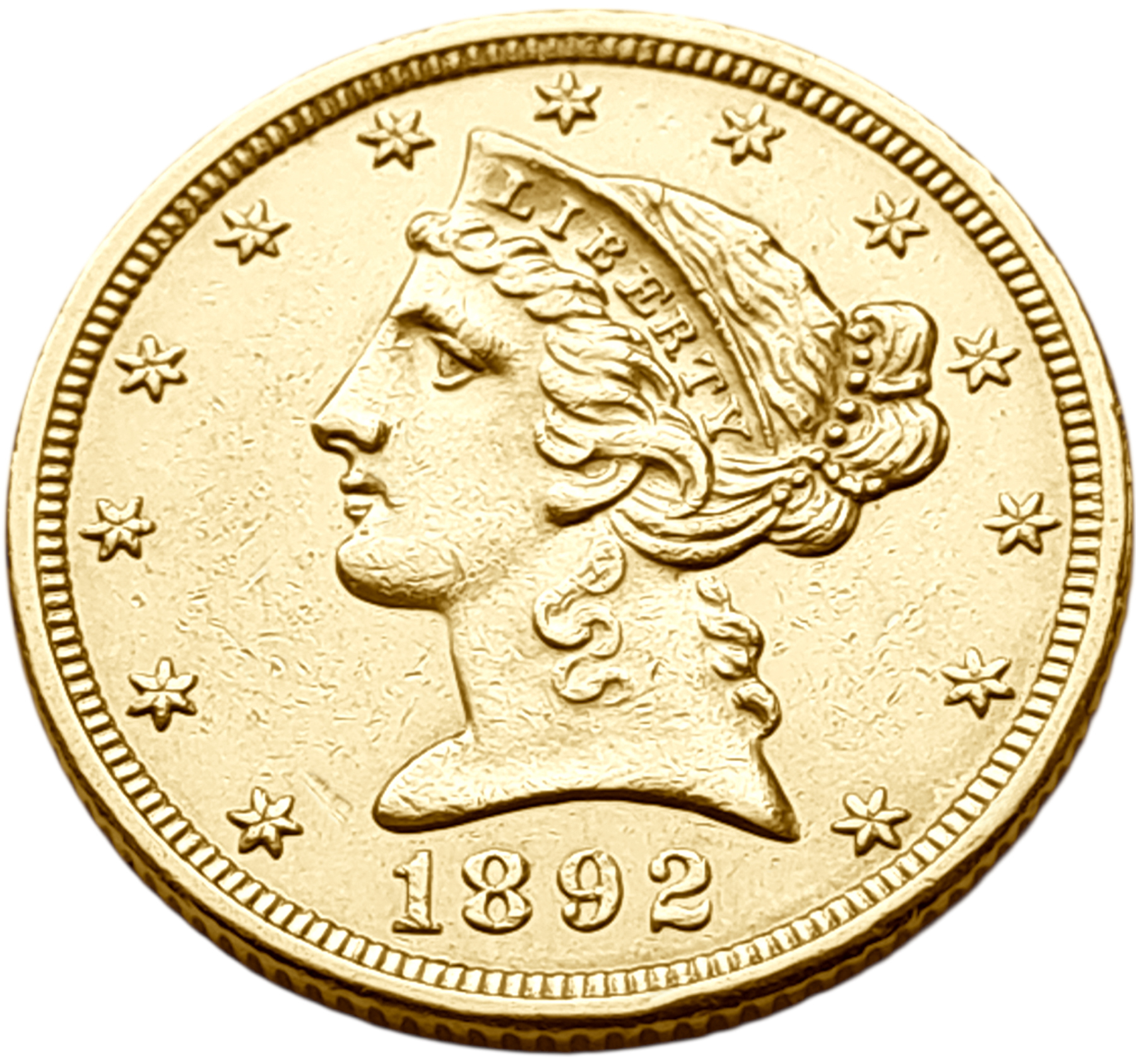 картинка США. 5 Долларов 1892 г. Золото. 8.359 г*0.900 0.2419 oz. от магазина Одежда+
