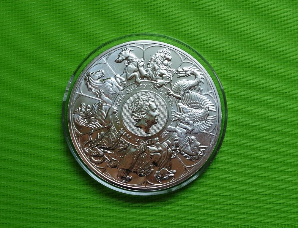 картинка Великобритания 10 фунтов 2022 г. Серия Звери королевы Completer серебро 10 унций от магазина Одежда+