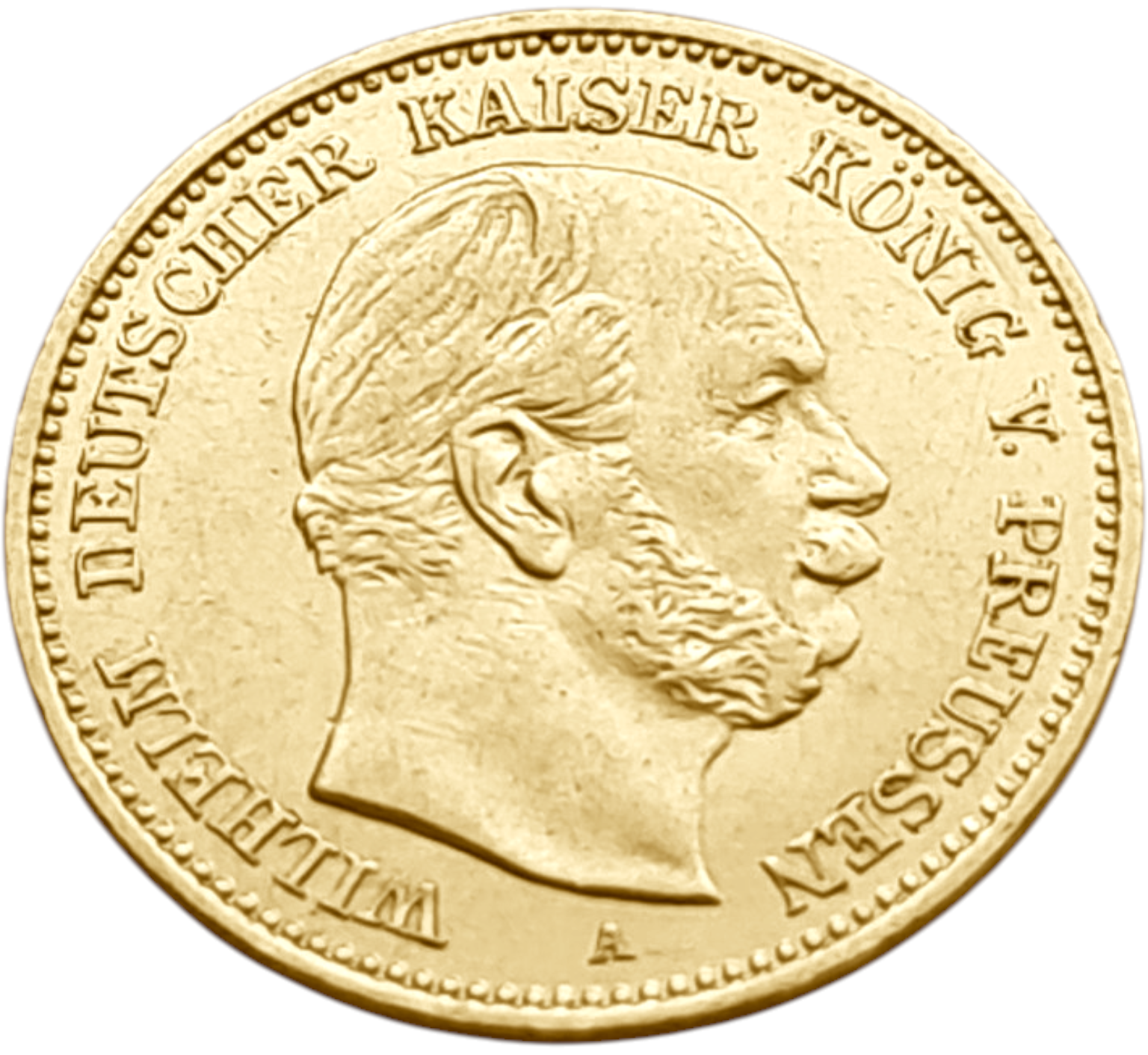 картинка Пруссия. 5 Марок 1877 г. Золото. 1.991 г*0.900 0.0576 oz. от магазина Одежда+