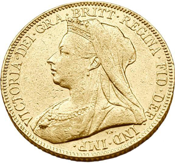 картинка Великобритания. 1 Соверен 1900 г. Золото. 7.99 г*0.9167 0.2355 oz. от магазина Одежда+