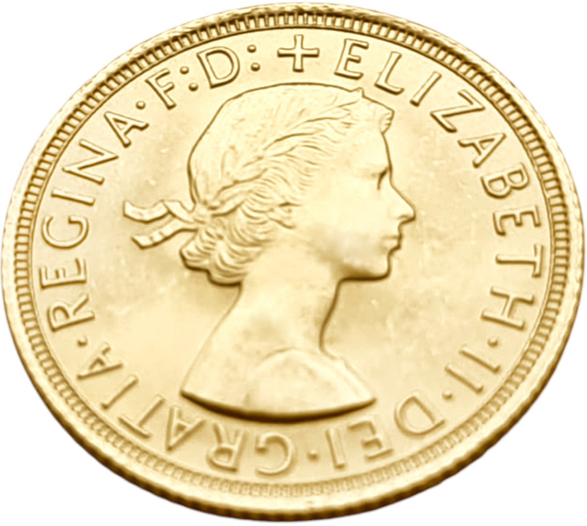 картинка Великобритания. 1 Соверен 1963 г. Золото. 7.99 г*0.9167 0.2355 oz. от магазина Одежда+