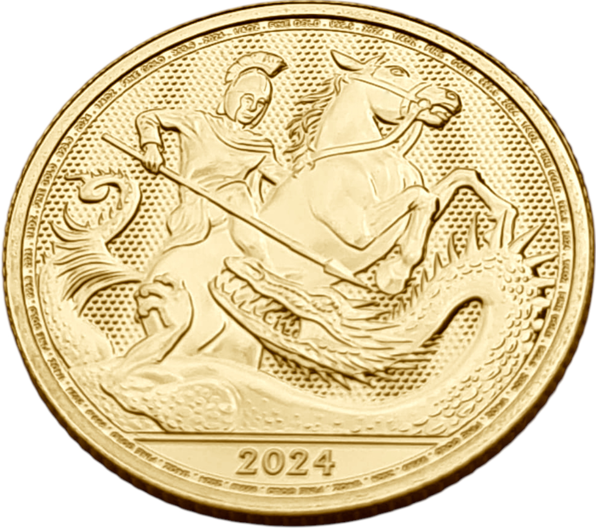 картинка Великобритания. 25 Фунтов 2024 г. Золото. 7.8 г*0.9999 0.25 oz. от магазина Одежда+