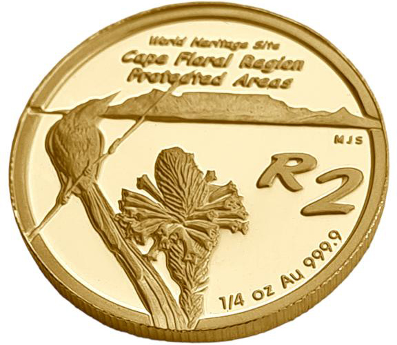 картинка ЮАР. 2 Ранда 2007 г. Золото 7.78 г*0.9999 0.25 oz. Коробка, Сертификат! ТИРАЖ 811 ЭКЗ! от магазина Одежда+