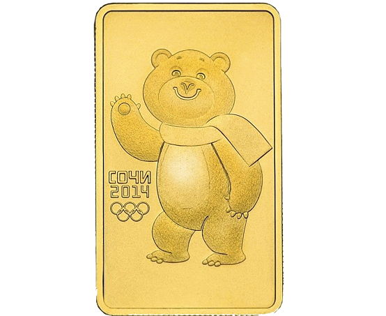 картинка 50 рублей. 2011 г. Мишка Сочи СПМД. Au 7.78 г. от магазина Одежда+