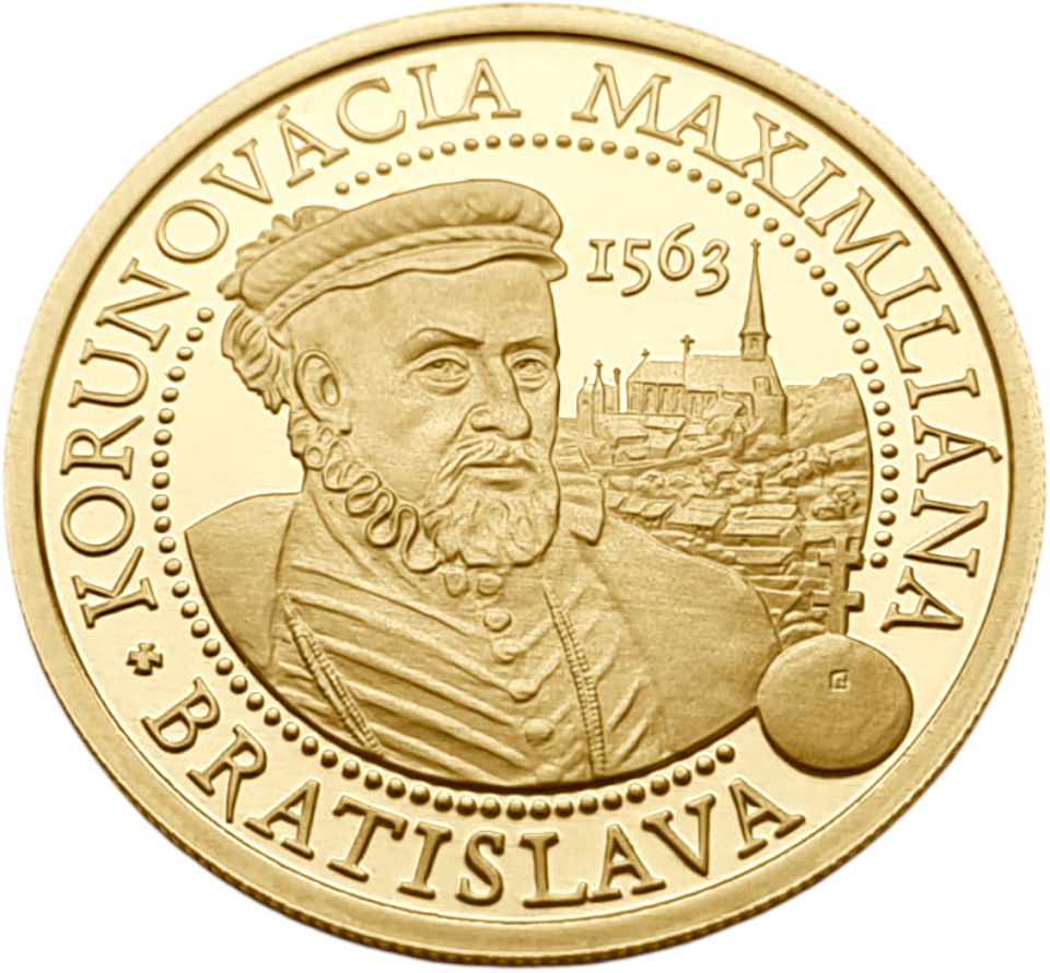 картинка Словакия. 100 Евро 2013г. Золото 9.5г*0.900 0.2749 oz. Максимилиан II. 450-летие Коронации! от магазина Одежда+