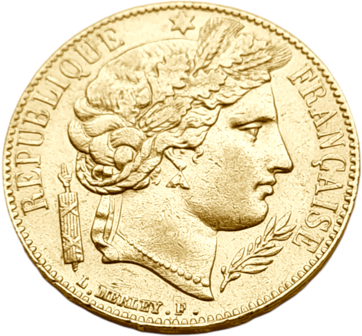 картинка Франция. 20 Франков 1851 г. Золото. 6.45161 г*0.900 0.1867 oz. от магазина Одежда+