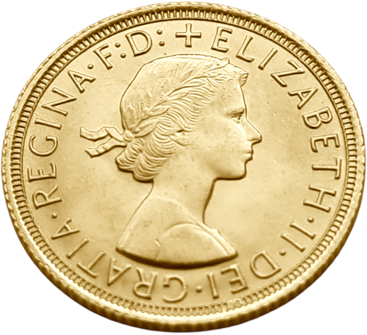 картинка Великобритания. 1 Соверен 1966 г. Золото. 7.99 г*0.917 0.2355 oz. от магазина Одежда+