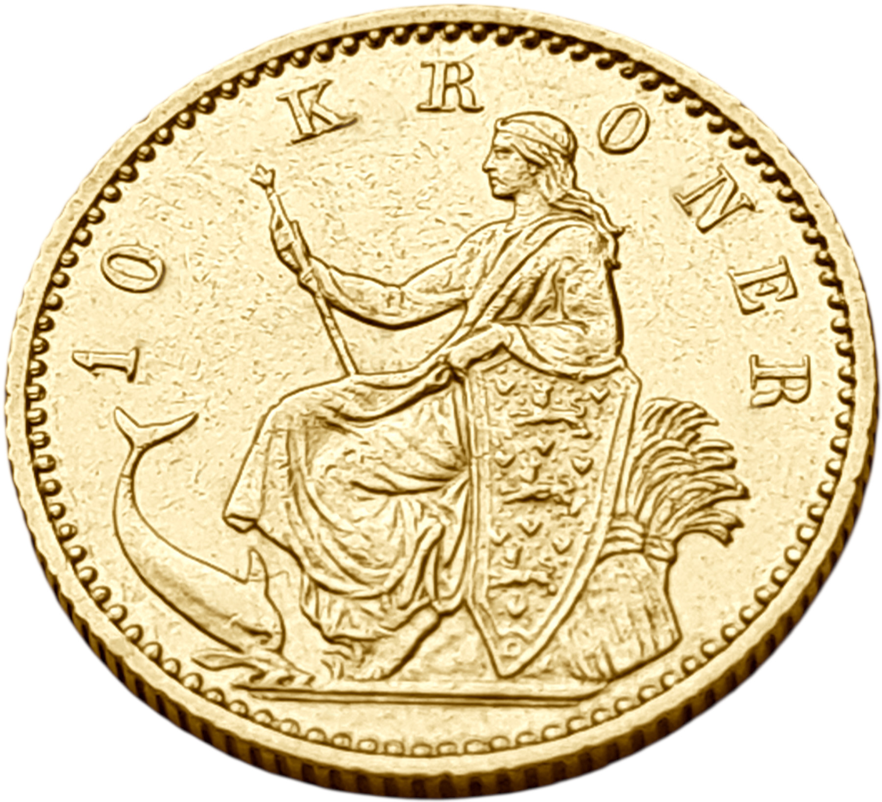 картинка Дания. 10 Крон 1900 г. Золото. 4.4803 г*0.900 0.1296 oz. от магазина Одежда+