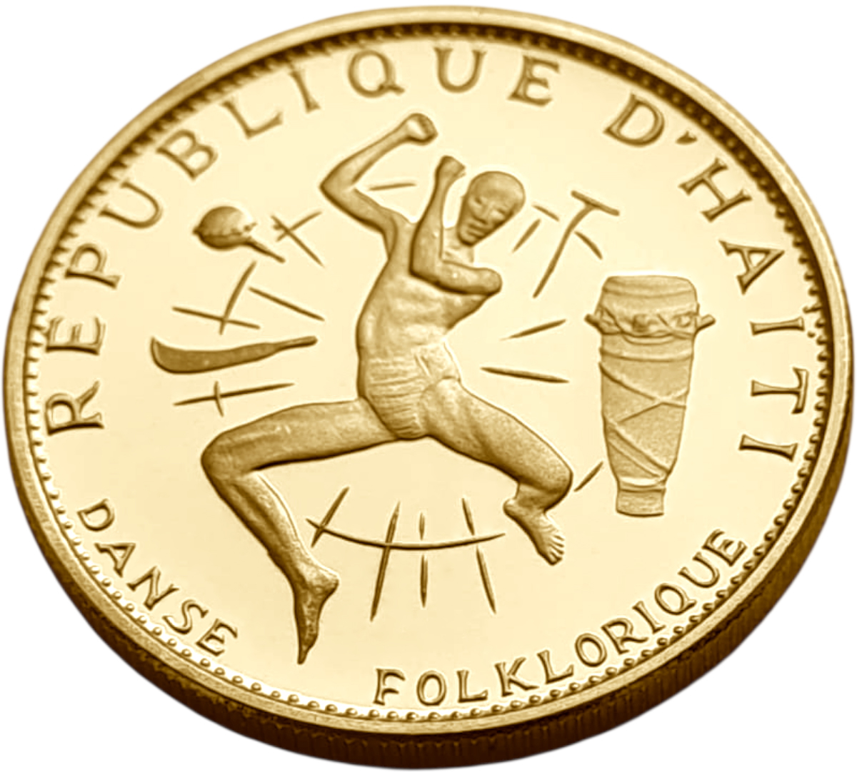 картинка Гаити. 50 Гурдов 1967 г. Золото. 9.87 г*0.900 0.2856 oz. от магазина Одежда+