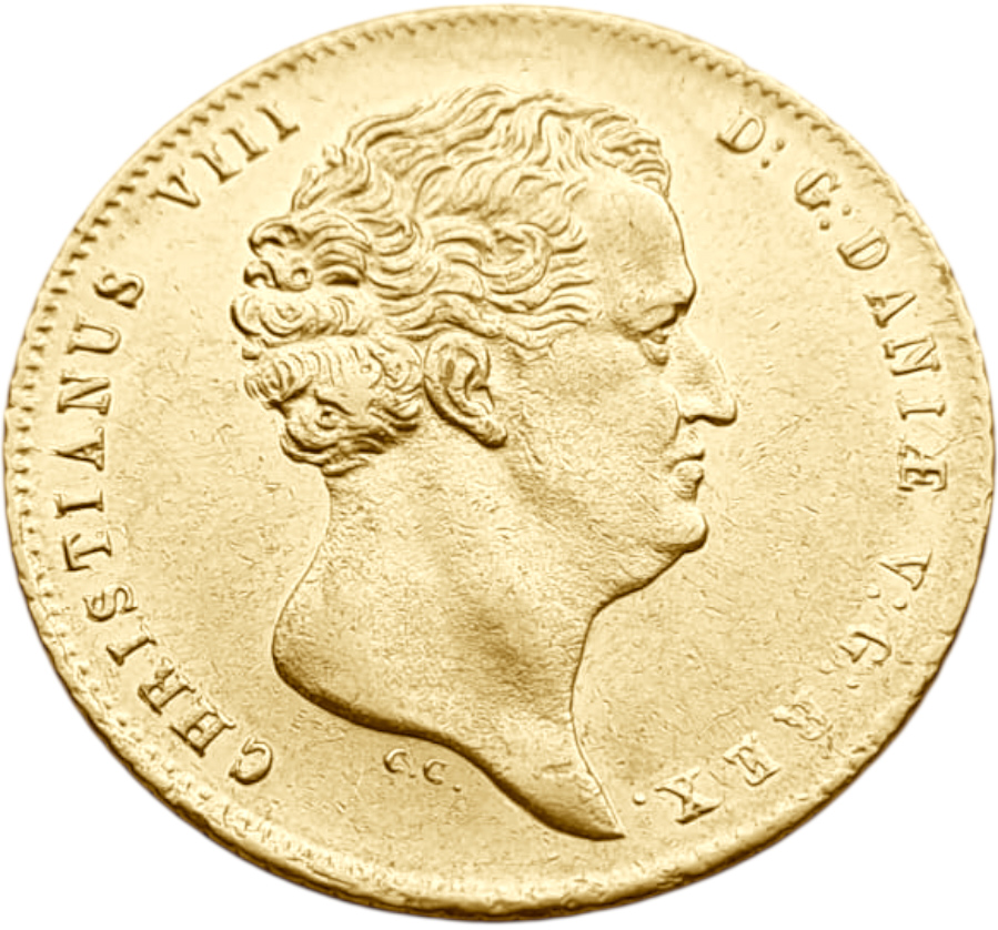 картинка Дания. 2 Кристиан Д'Ор 1847 г. Золото. 13.284 г*0.896 0.3827 oz. от магазина Одежда+