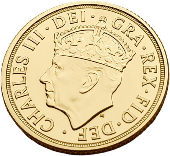 картинка Великобритания. 1 Соверен 2023 г. Золото. 7.98 г*0.9167 0.2352 oz. Коронация! от магазина Одежда+
