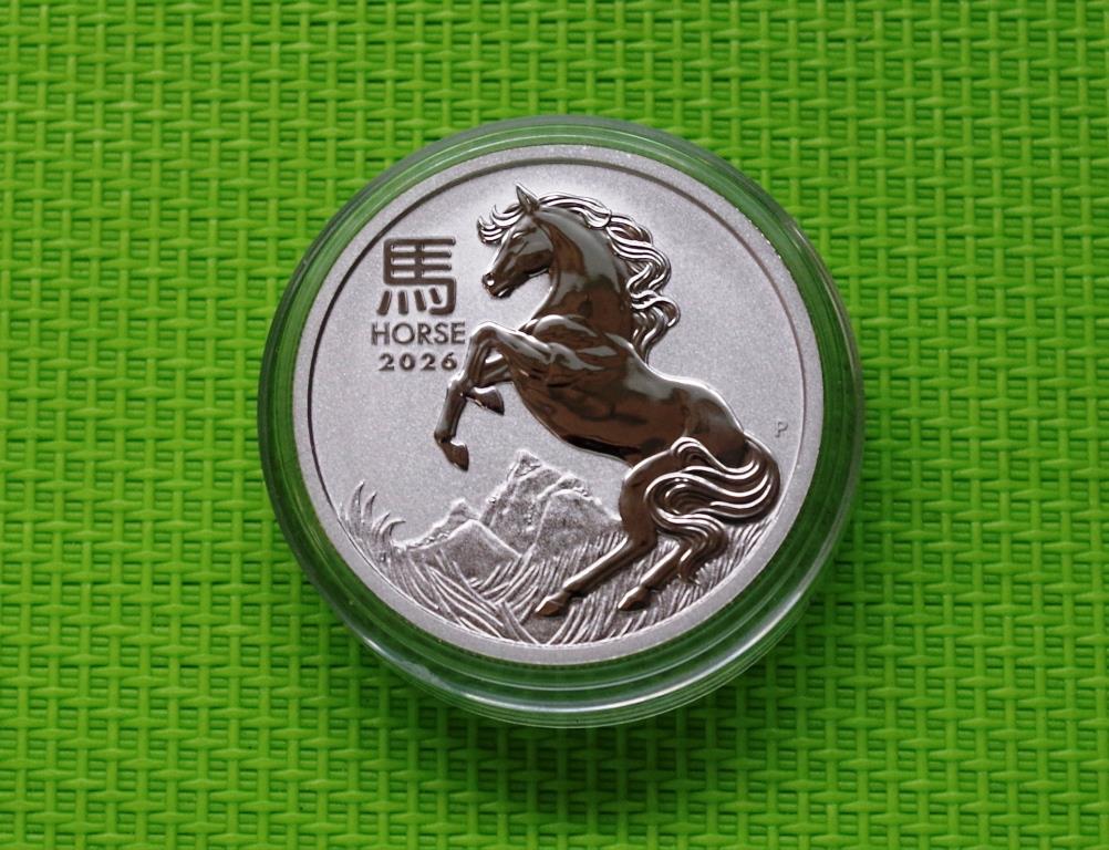 картинка Австралия 100 долларов 2026 год Лошади Лунар 3 Платина Новинка! от магазина Одежда+