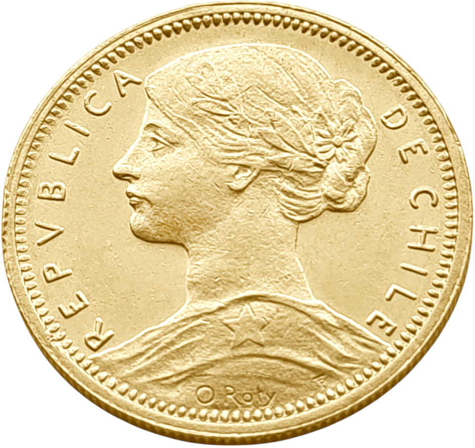 картинка Чили. 10 Песо 1896 г. Золото. 5.991 г*0.917 0.1766 oz. от магазина Одежда+