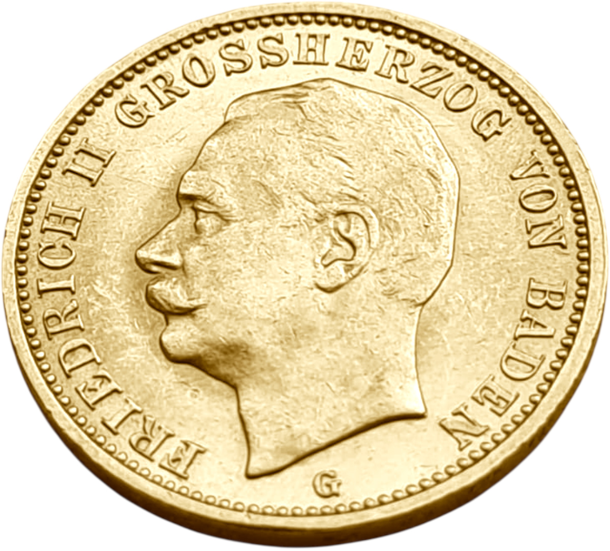 картинка Баден. 20 Марок 1911 г. Золото. 7.965 г*0.900 0.2305 oz. от магазина Одежда+