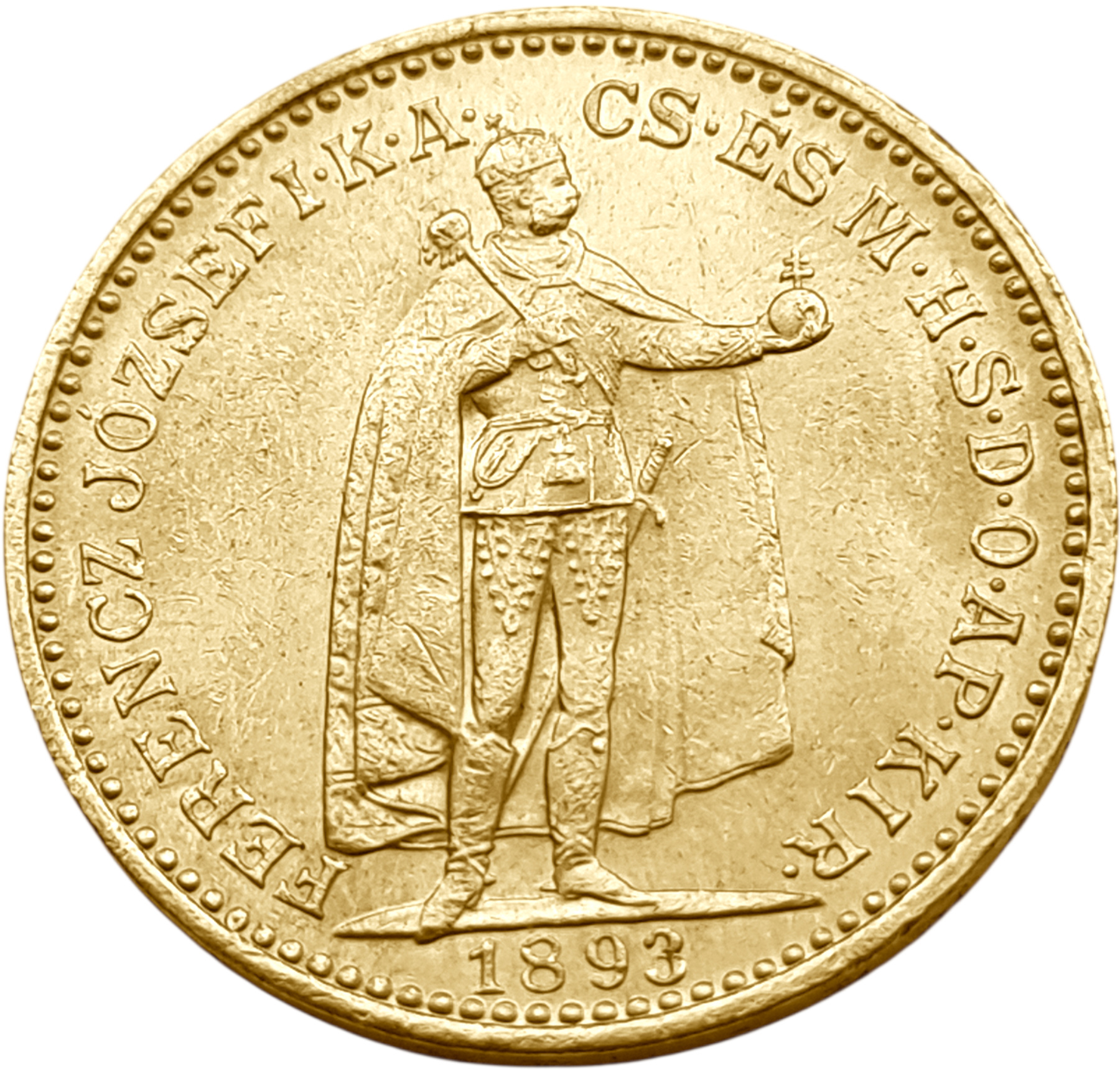 картинка Венгрия. 20 Корон 1893 г. Золото. 6.775 г*0.900 0.196 oz. от магазина Одежда+