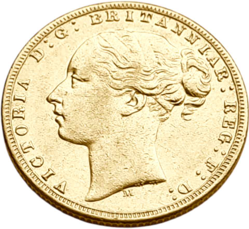 картинка Австралия. 1 Cоверен 1876 г. Золото. 7.99 г*0.9167 0.2355 oz. (M). от магазина Одежда+