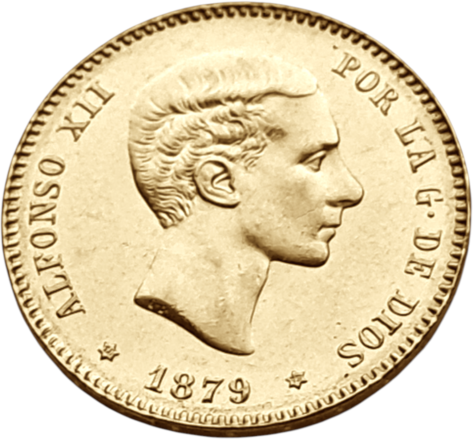 картинка Испания. 25 Песет 1879 (1879) г. Золото. 8.0645 г*0.900 0.2333 oz. от магазина Одежда+