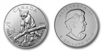 картинка 5 долларов. 2012 г.  Пума.  Ag 31.1 г. от магазина Одежда+