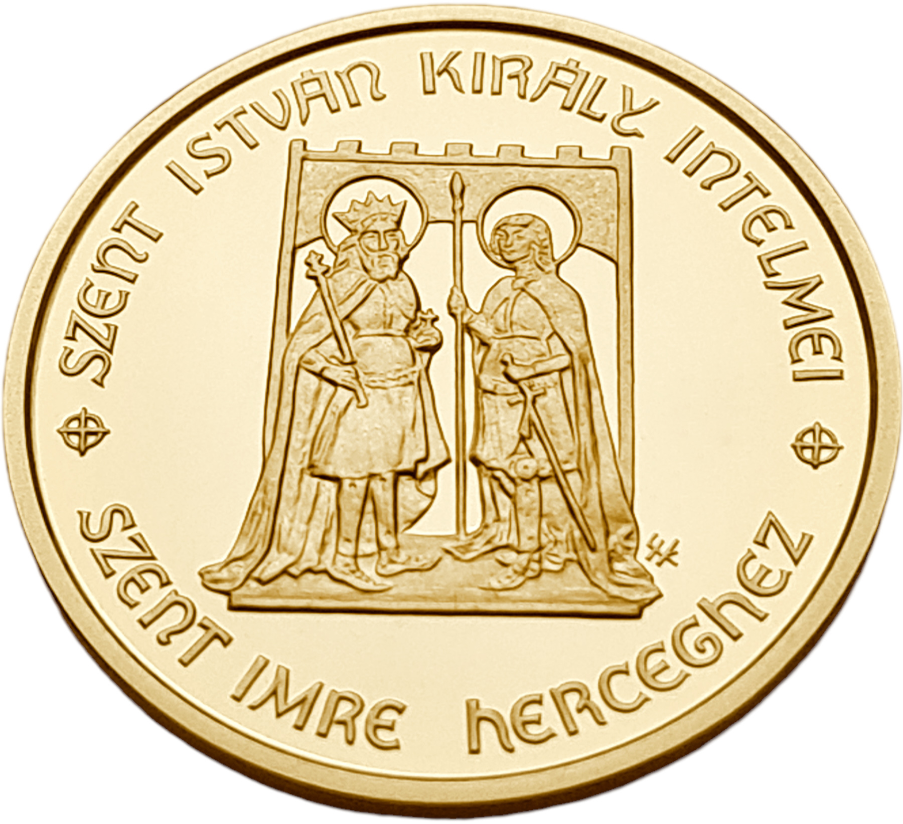картинка Венгрия. 50 000 форинтов 2010 г. Золото. 6.982 гр*0.986 0,2213 oz. Св. Эмерик и Стефан! от магазина Одежда+