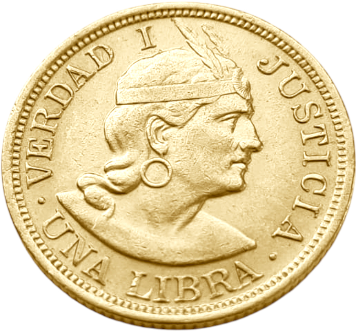 картинка Перу. 1 Либра 1917 г. Золото. 7.9881 г*0.9167 0.2354 oz. от магазина Одежда+