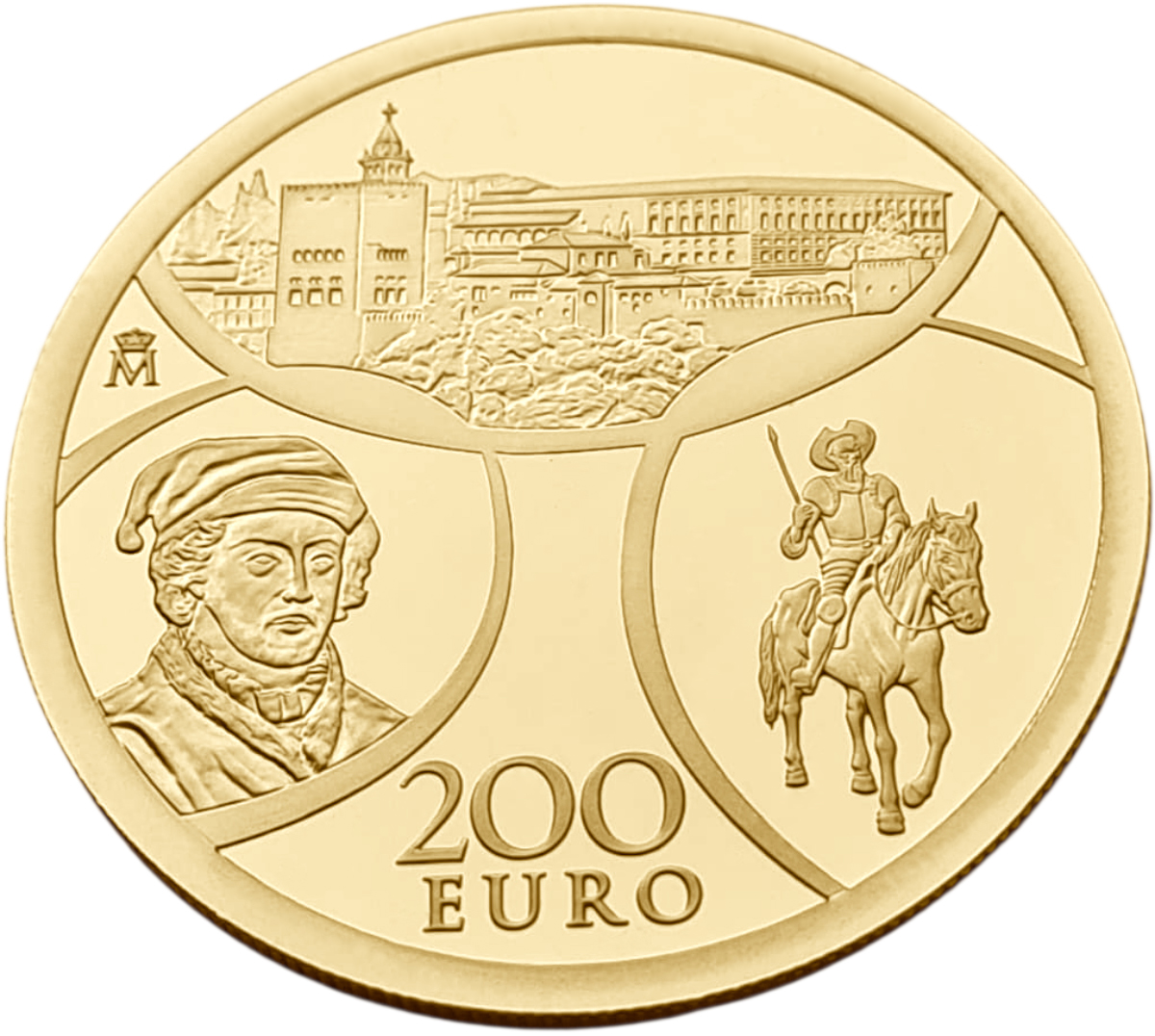 картинка Испания. 200 Евро 2019 г. Золото. 13.5 г*0.999 0.4336 oz. Эпоха Возрождения! от магазина Одежда+