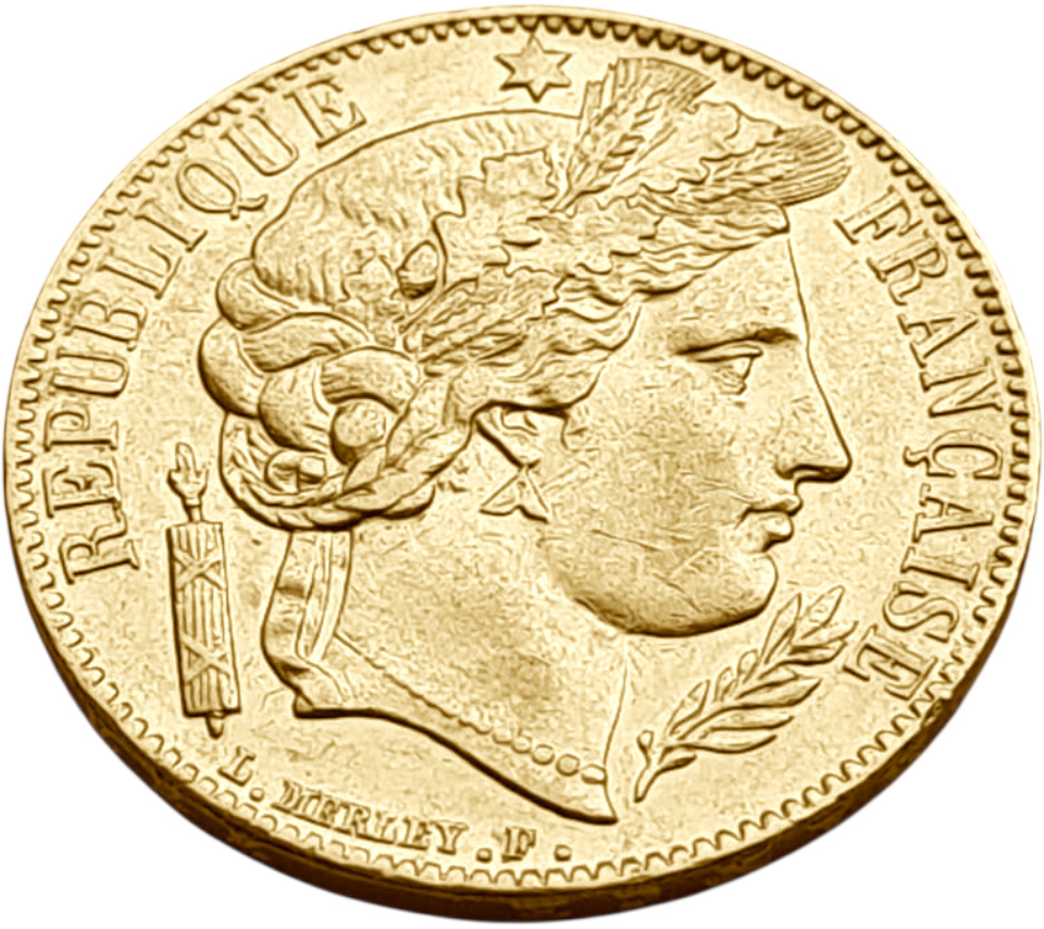 картинка Франция. 20 Франков 1850 г. Золото. 6.45161 г*0.900 0.1867 oz. от магазина Одежда+