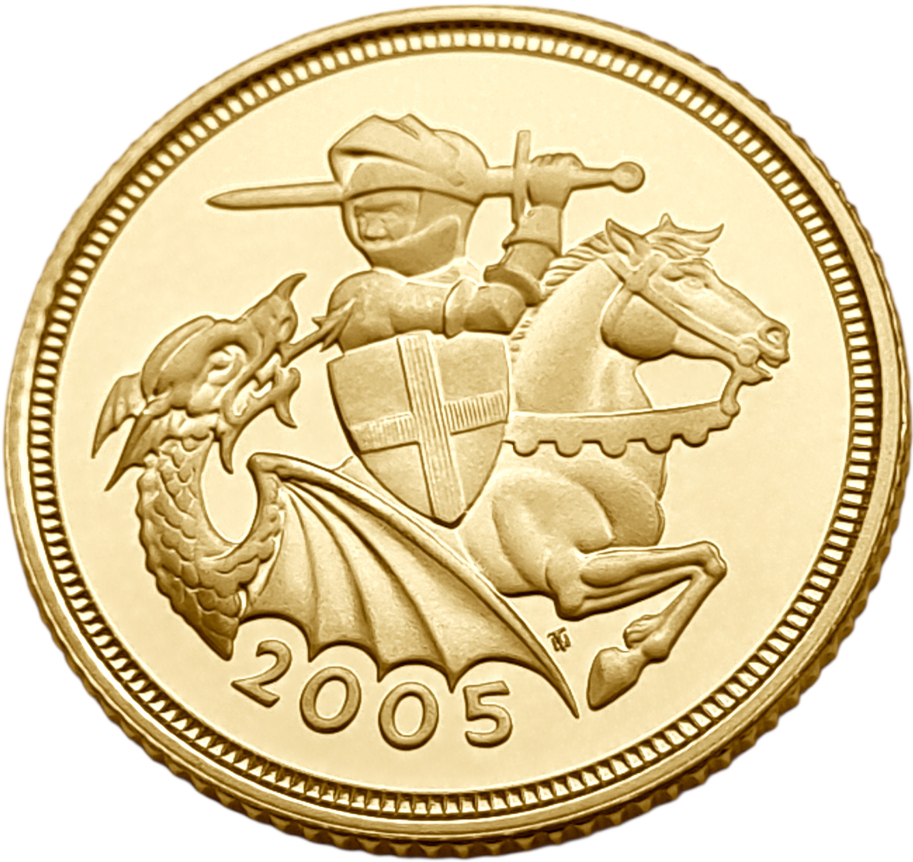 картинка Великобритания. 1/2 Соверена 2005 г. Золото. 3.99 г*0.9167 0.1176 oz. Пруф! Сертификат! от магазина Одежда+