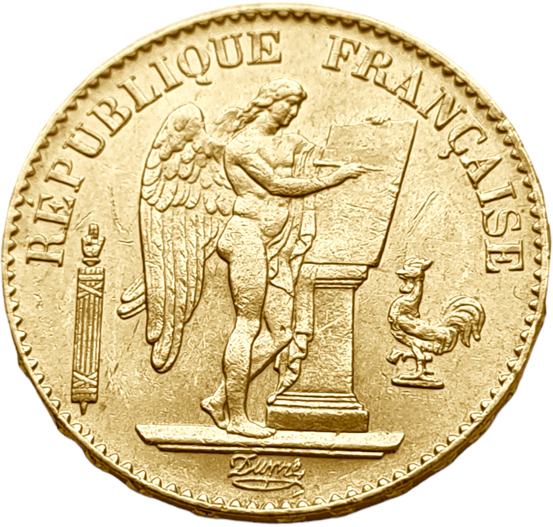 картинка Франция. 20 Франков 1896 г. Золото. 6.45161 г*0.900 0.1867 oz. от магазина Одежда+