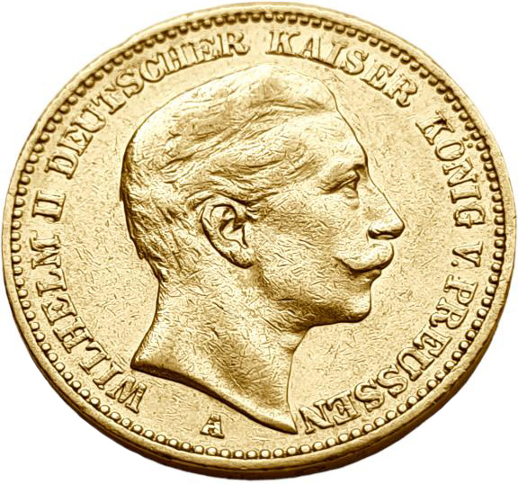 картинка Пруссия. 20 Марок 1898 г. Золото. 7.965 г*0.900 0.2305 oz. от магазина Одежда+