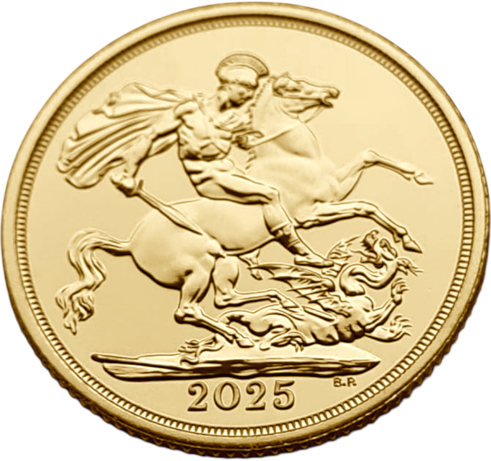 картинка Великобритания. 1 Соверен 2025 г. Золото. 7.98 г*0.9167 0.2352 oz. от магазина Одежда+