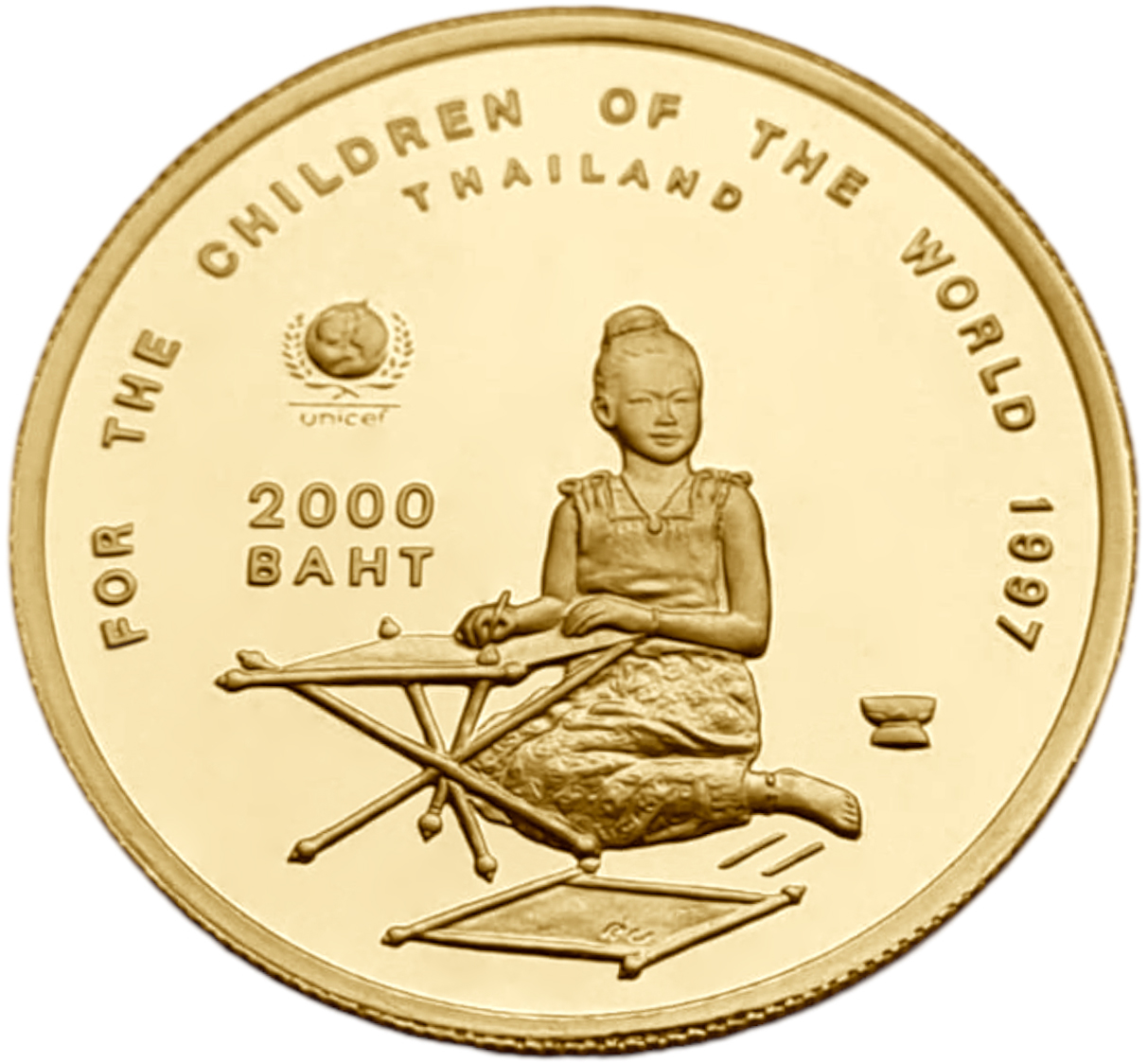 картинка Таиланд. 2000 Бат 1997 (2540) г. Золото. 6.22 г*0.999 0.1998 oz. от магазина Одежда+