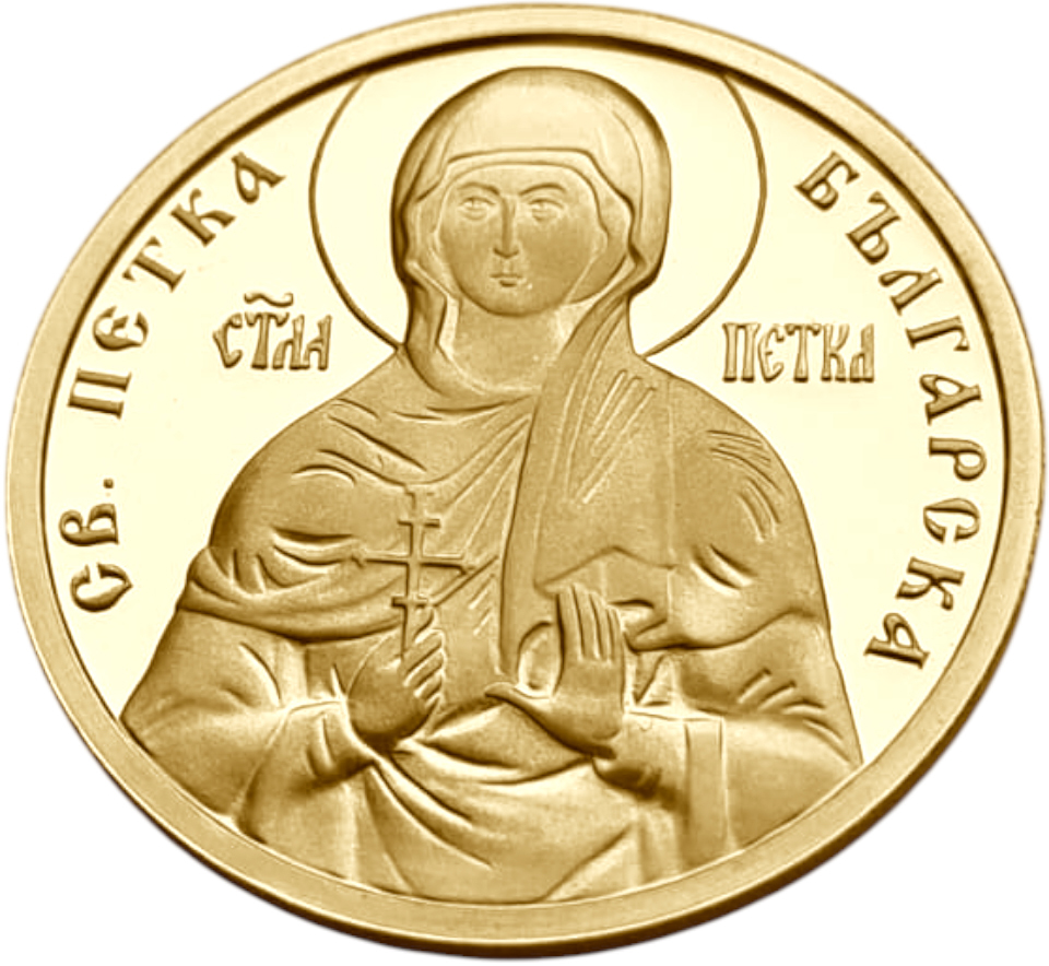 картинка Болгария. 100 Левов 2012г. Золото 8.64 г*0.999 0.2775 oz. Святая Петка! Параскева Епиватская! Пруф! от магазина Одежда+
