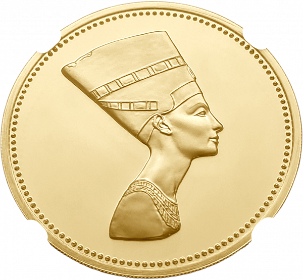 картинка Египет. 100 Фунтов 1983 г. Золото 17.15 г*0.900 0.4962 oz. Нефертити! СЛАБ NGC PF 69 ULTRA CAMEO! от магазина Одежда+