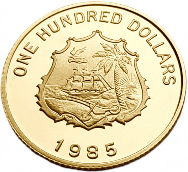 картинка Либерия. 100 Долларов 1985г. Золото 7.13г*0.900 0.2063oz. 10-летие Женщины! ТИРАЖ 318 ШТ! от магазина Одежда+ 2