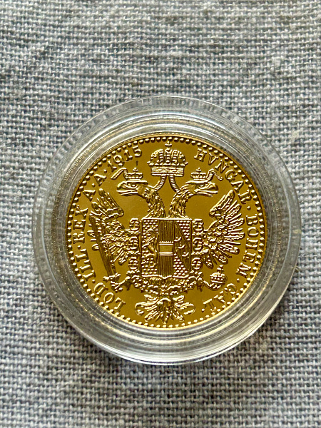 картинка 1 дукат. Австрия. 1915 г. рестрайк.  Au 3.45  г. от магазина Одежда+ 2